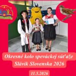 Read more about the article Okresné kolo speváckej súťaže Slávik Slovenska 2026